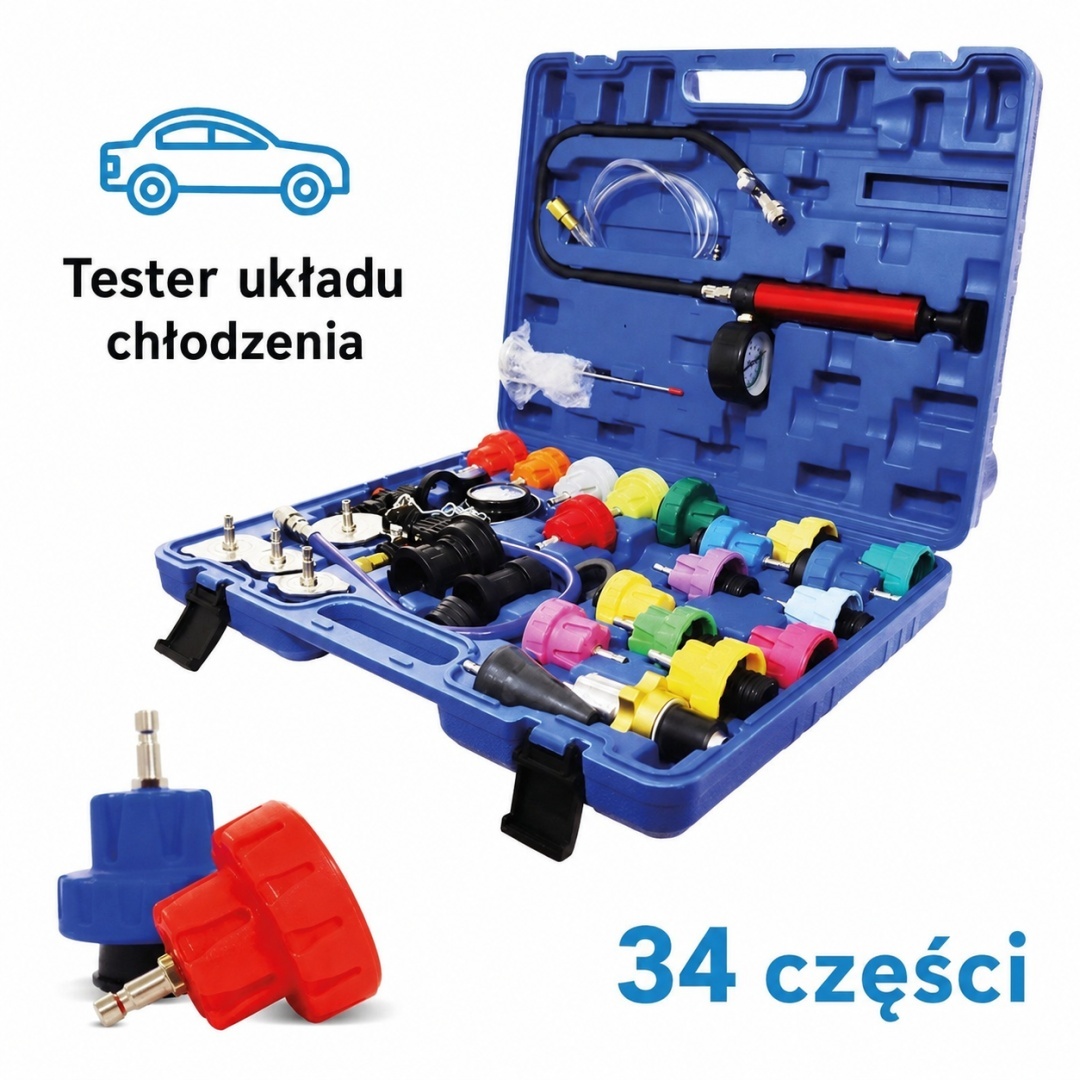 Bituxx 34dílný tester chladicího systému - tlaková zkouška těsnosti a plnění chladiče MS19592